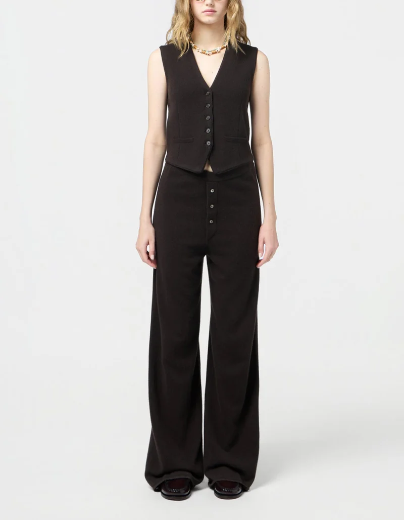 Wide-Leg Kaschmir-Hose Everywear