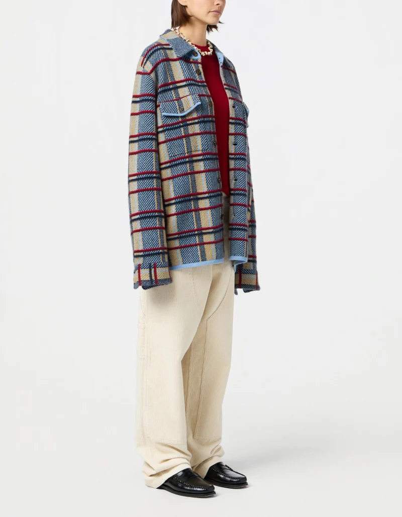 Kariertes Kaschmir Overshirt Plaid Work
