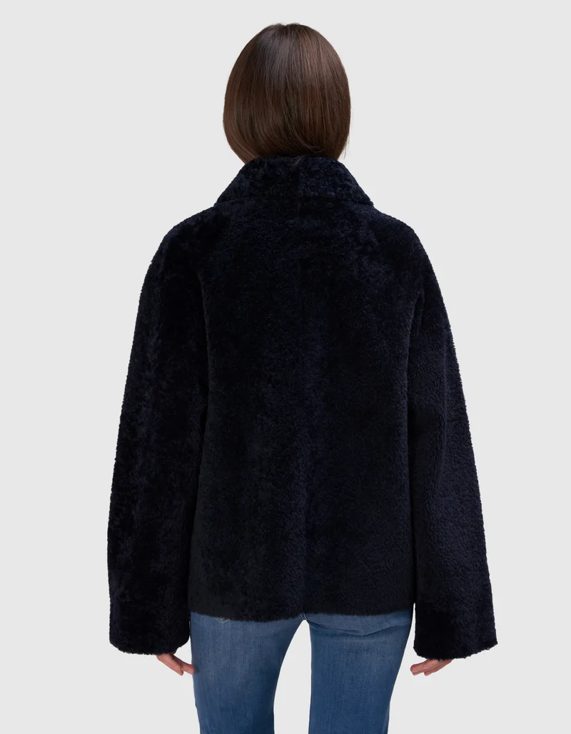 Shearling-Wende-Jacke Teila Merinillo Alba Nappa