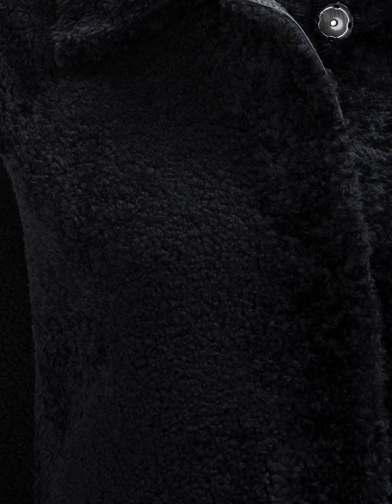 Shearling-Wende-Jacke Teila Merinillo Alba Nappa
