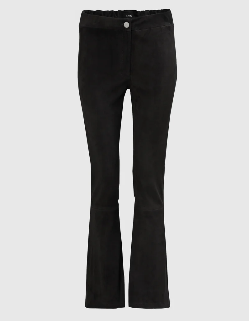 Veloursleder Kick-Flare Hose Lively Stretch