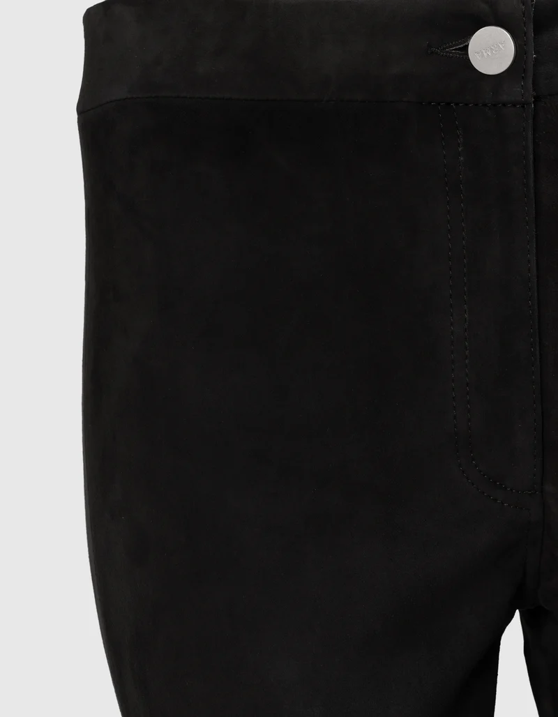 Veloursleder Kick-Flare Hose Lively Stretch