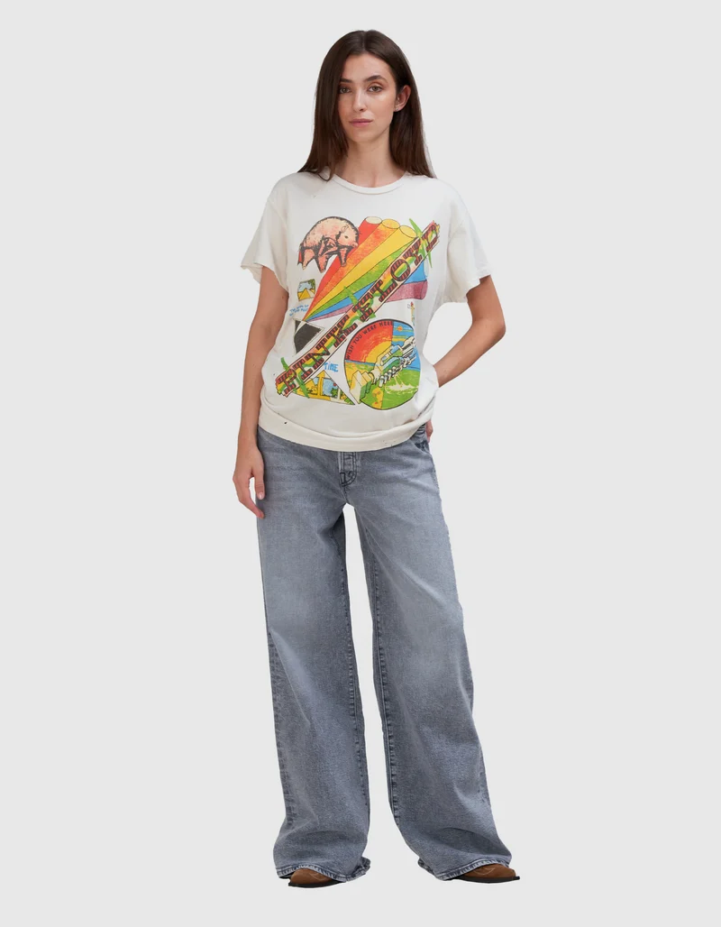 Bedrucktes T-Shirt Pink Floyd im Vintage-Look