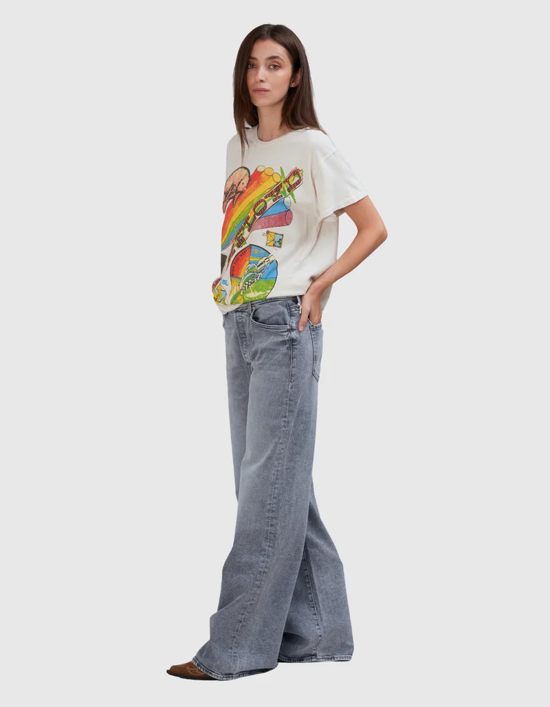Bedrucktes T-Shirt Pink Floyd im Vintage-Look