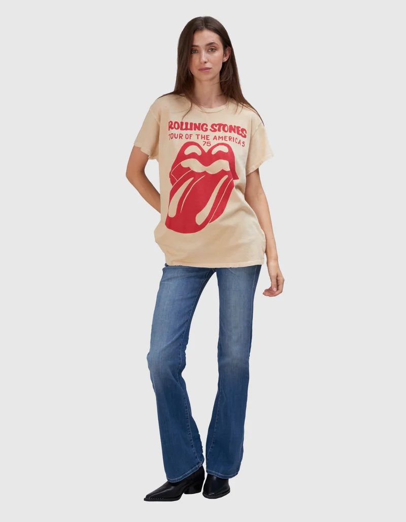 Bedrucktes T-Shirt Rolling Stones im Vintage-Look