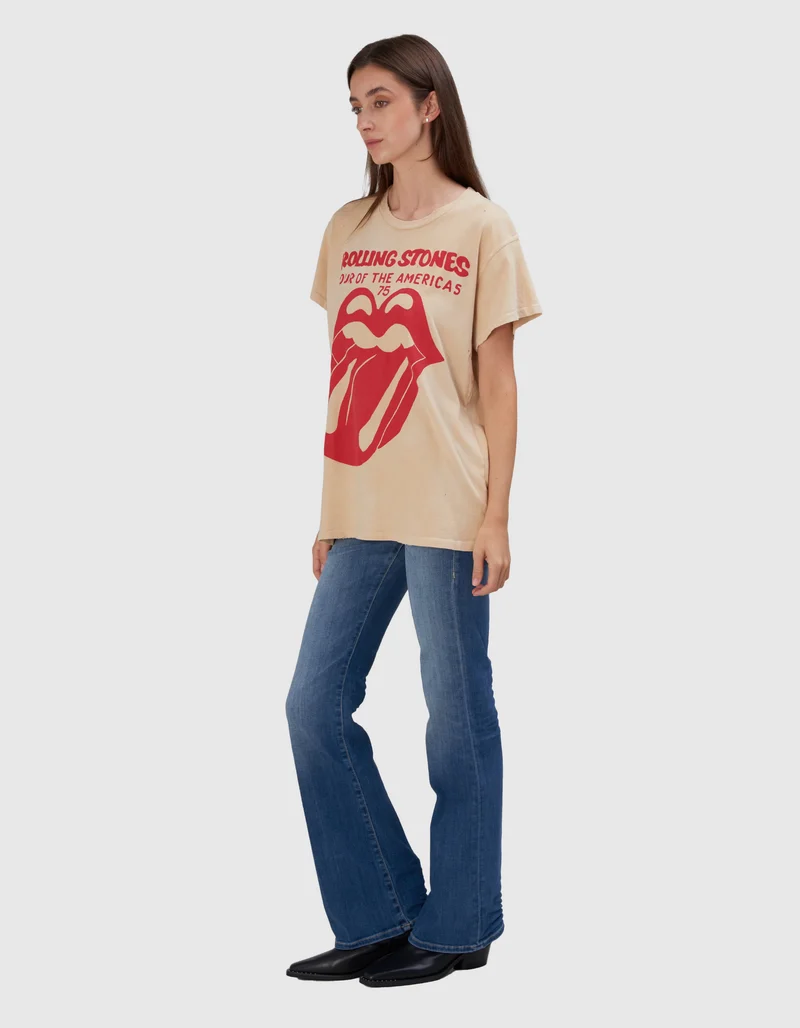 Bedrucktes T-Shirt Rolling Stones im Vintage-Look