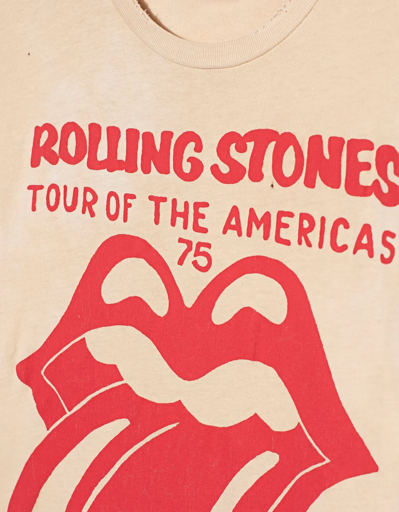 Bedrucktes T-Shirt Rolling Stones im Vintage-Look