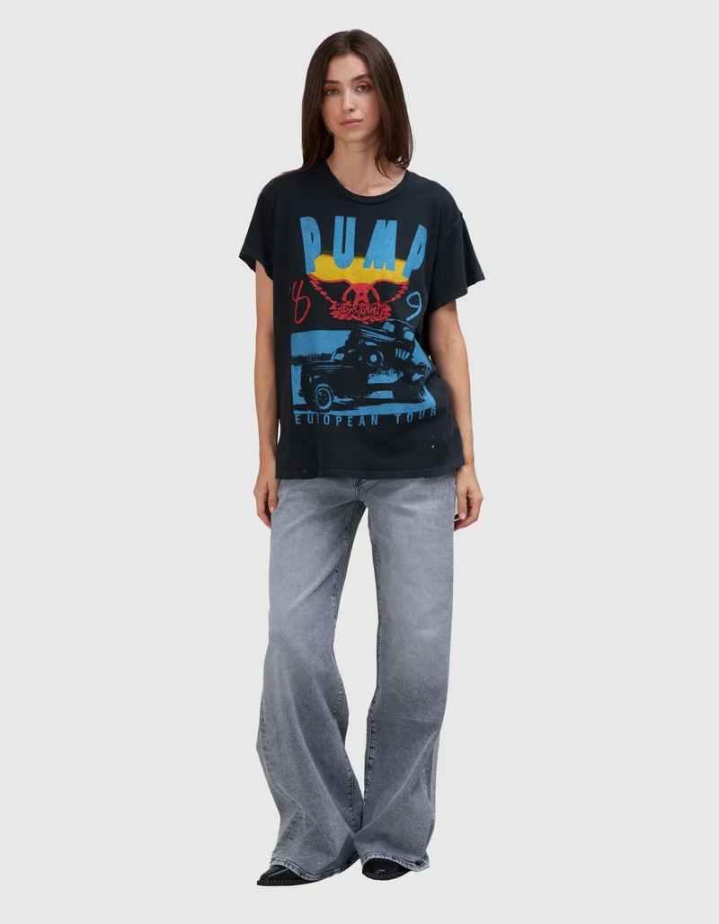 Bedrucktes T-Shirt Aerosmith im Vintage-Look