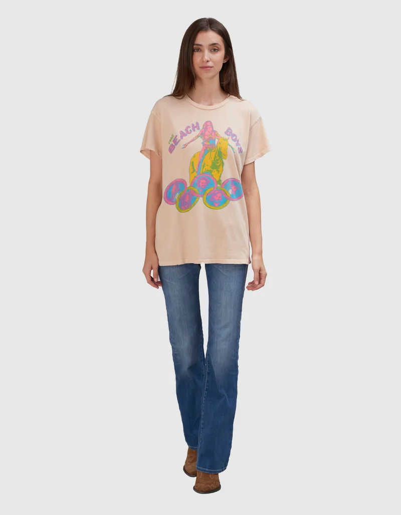Bedrucktes T-Shirt Beach Boys im Vintage-Look
