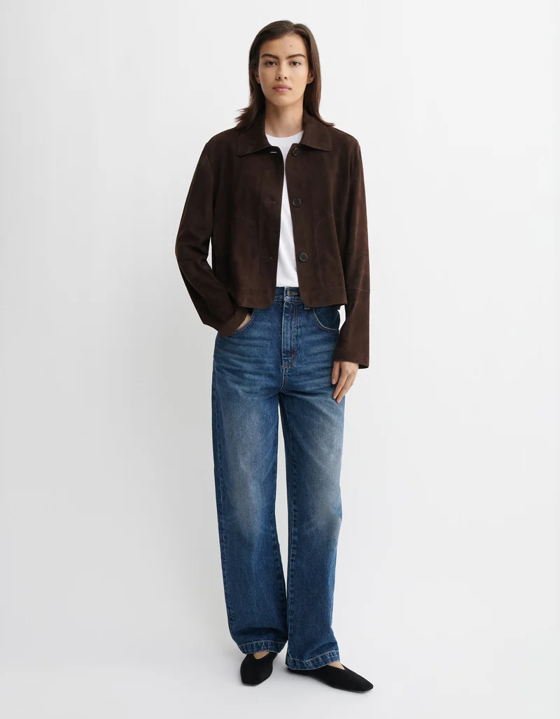 Veloursleder-Jacke Emy Goat Suede