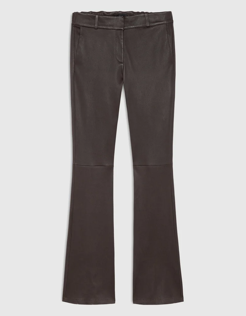 Kick-Flare Lammleder-Hose Lucia Stretch Plonge