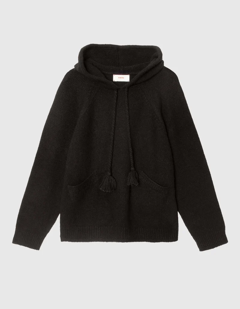 Alpaka-Woll-Mix Pullover Kayla mit Kapuze