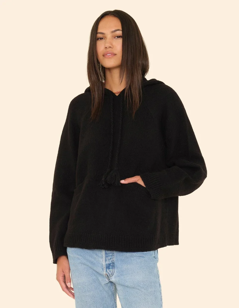 Alpaka-Woll-Mix Pullover Kayla mit Kapuze