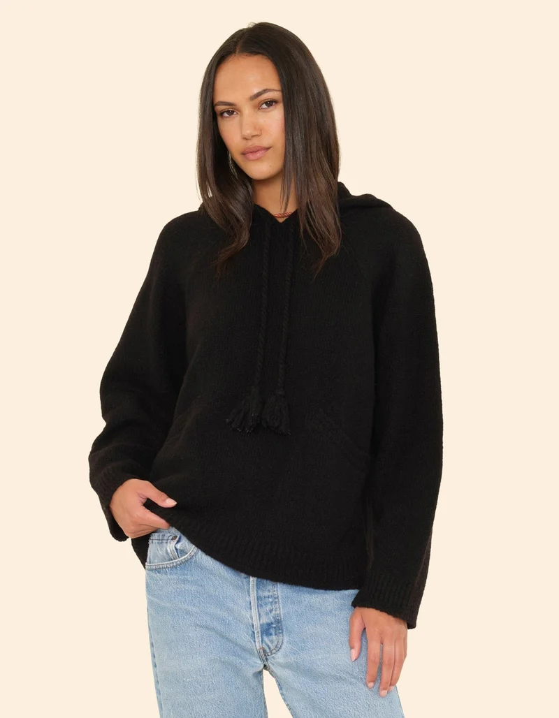 Alpaka-Woll-Mix Pullover Kayla mit Kapuze