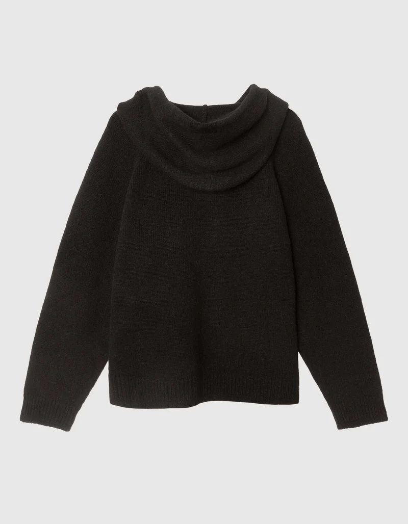 Alpaka-Woll-Mix Pullover Kayla mit Kapuze
