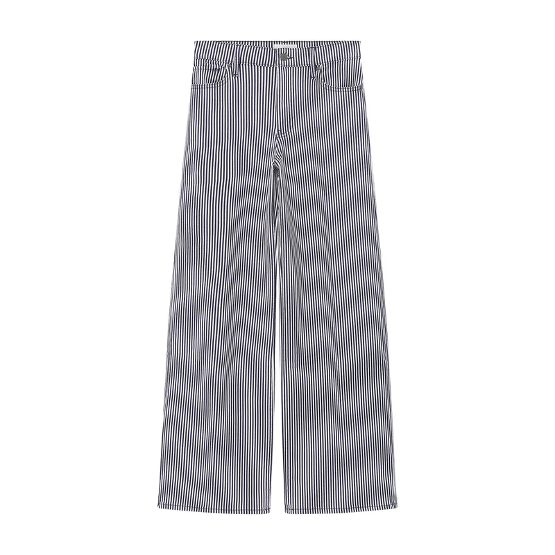 Gestreifte Wide-Leg Jeans Le Slim Palazzo