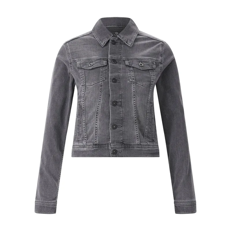 Jeansjacke mit Hemdkragen