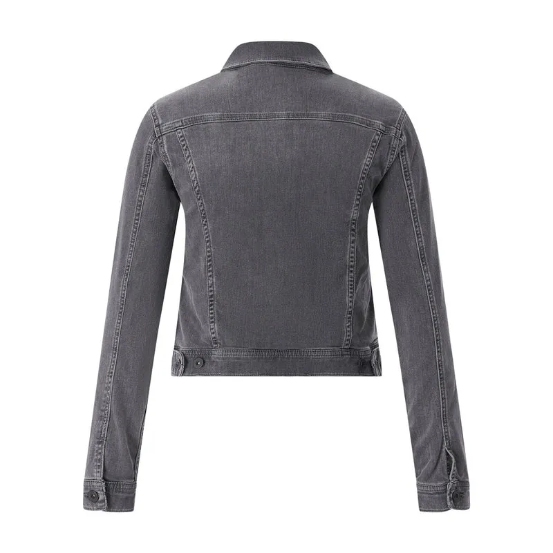 Jeansjacke mit Hemdkragen