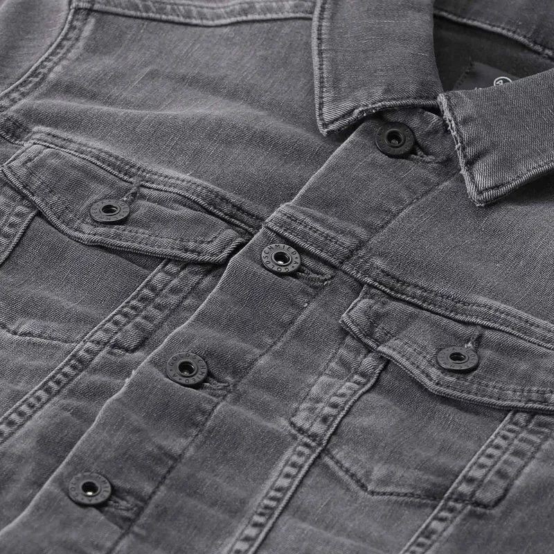 Jeansjacke mit Hemdkragen