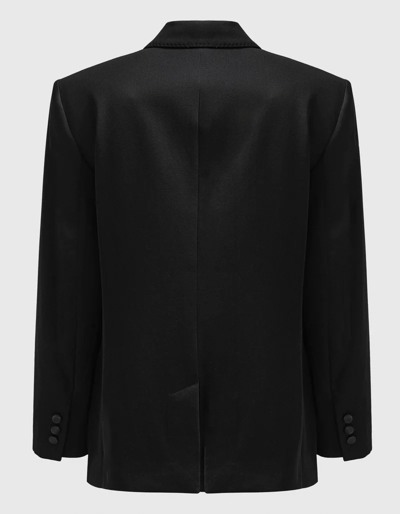 Doppelreihiger Woll-Blazer Lilya mit Satin-Details