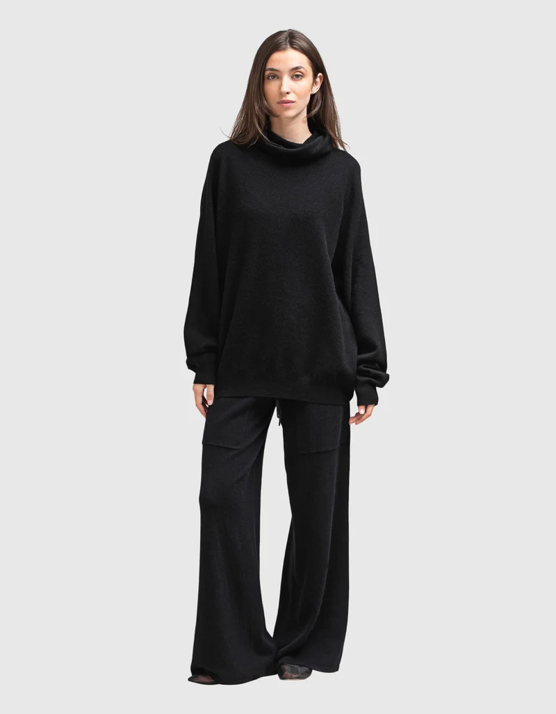 Wide-Leg Kaschmir-Hose Omi