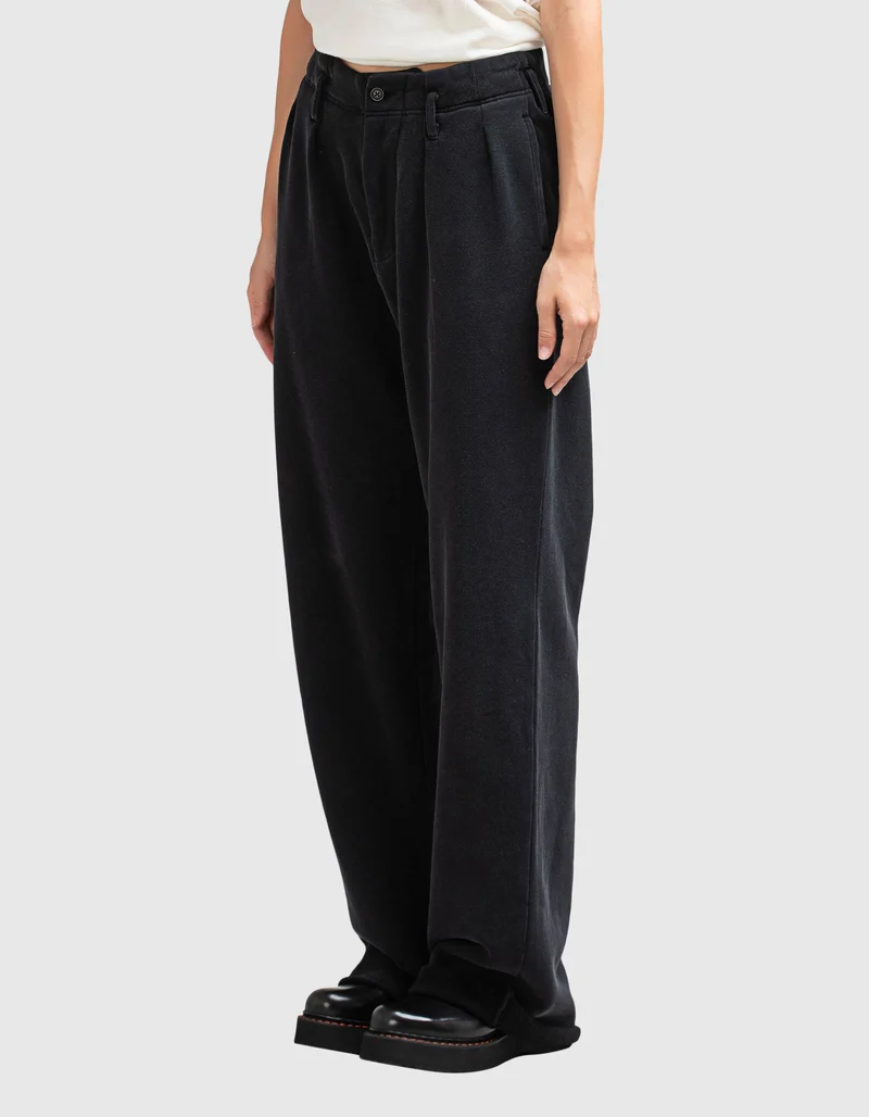 Wide-Leg Bundfalten-Jogginghose im Vintage Look
