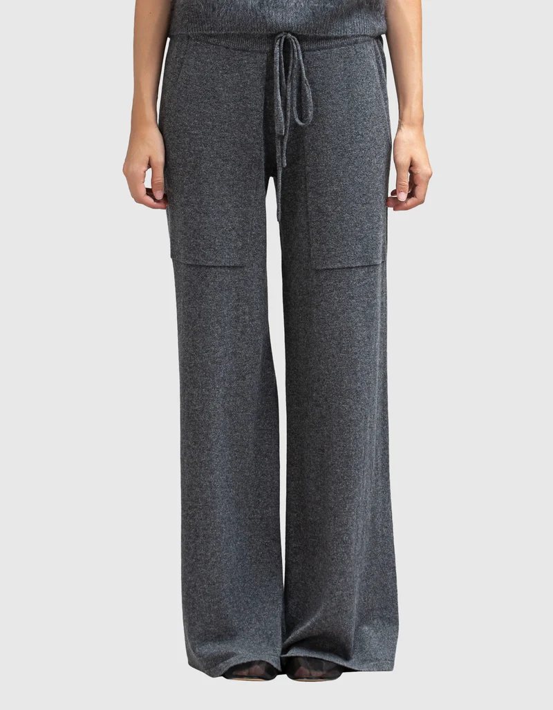 Wide-Leg Kaschmir-Hose Omi