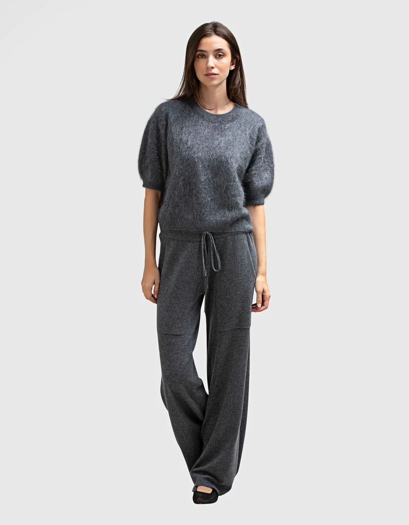 Wide-Leg Kaschmir-Hose Omi