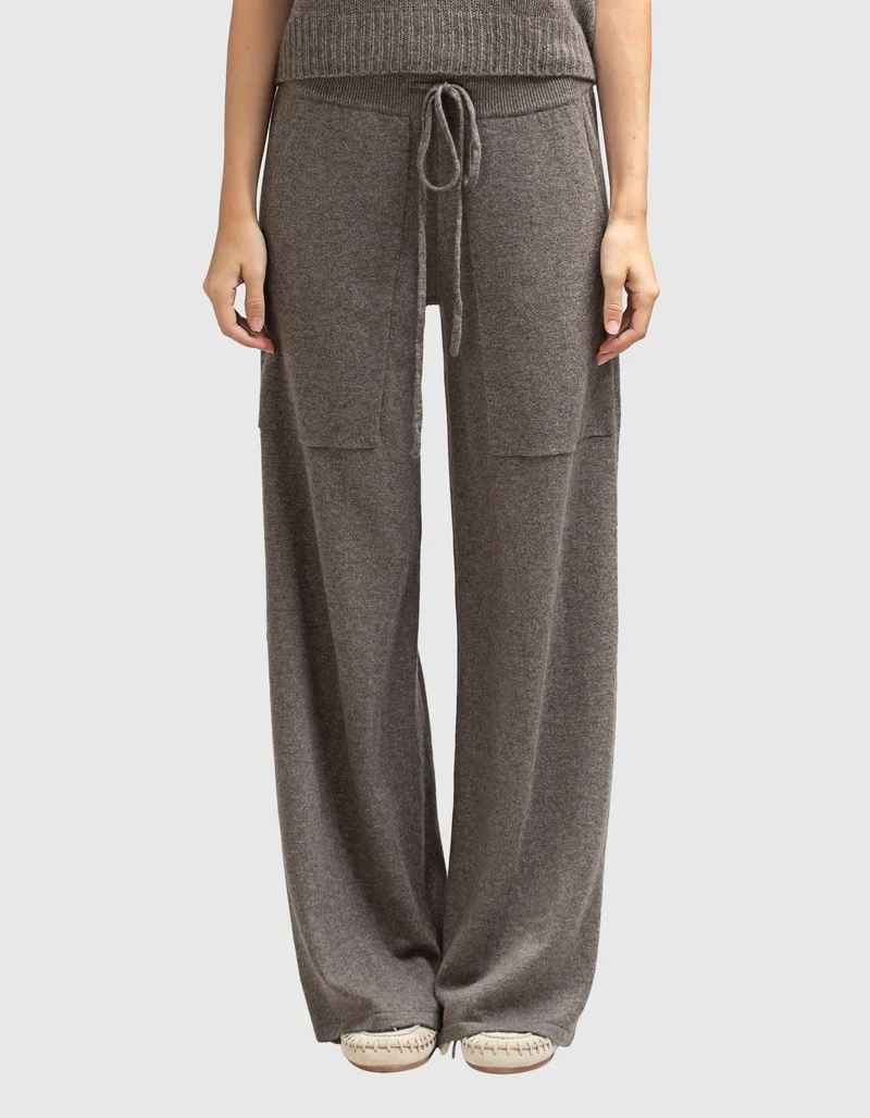 Wide-Leg Kaschmir-Hose Omi