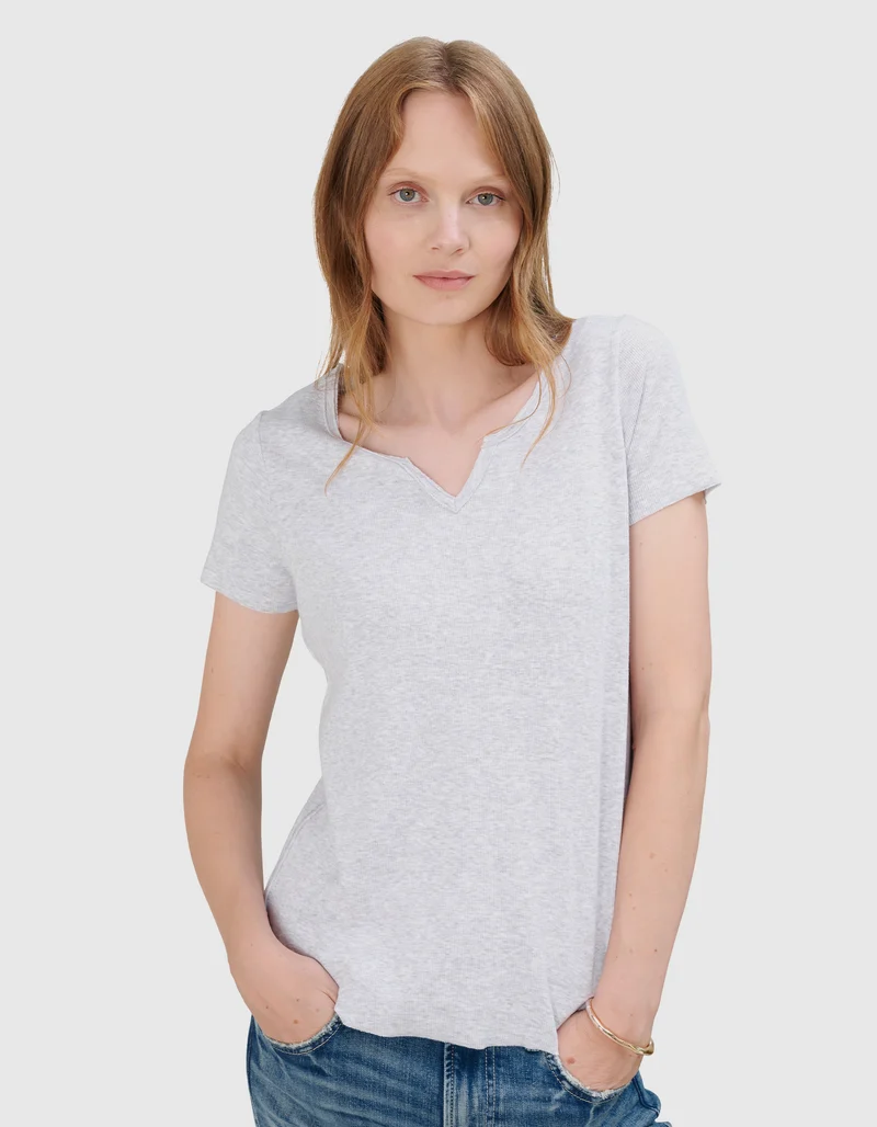 Geripptes T-Shirt Tessa