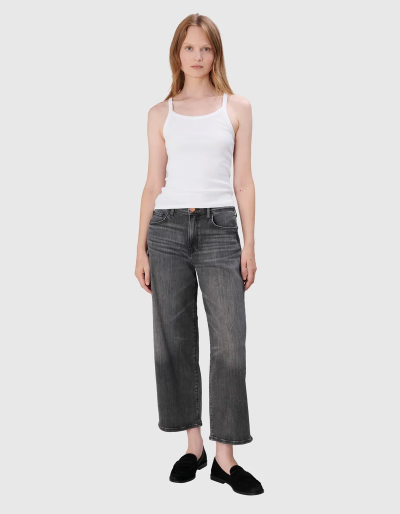 Geripptes Cropped Top