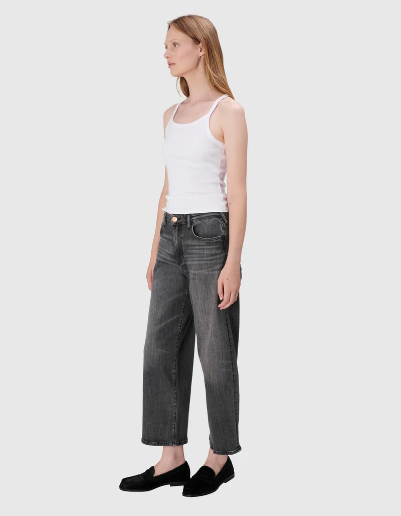 Geripptes Cropped Top