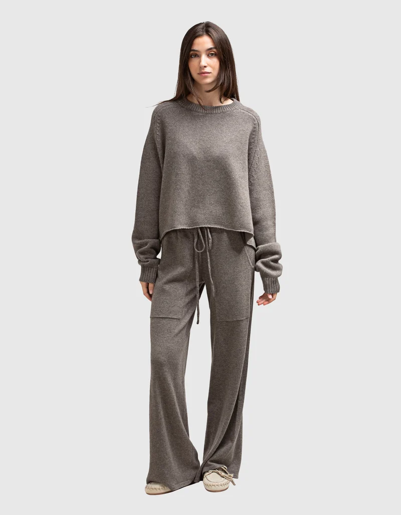 Oversize Kaschmir-Pullover Karine mit Rundhalsausschnitt