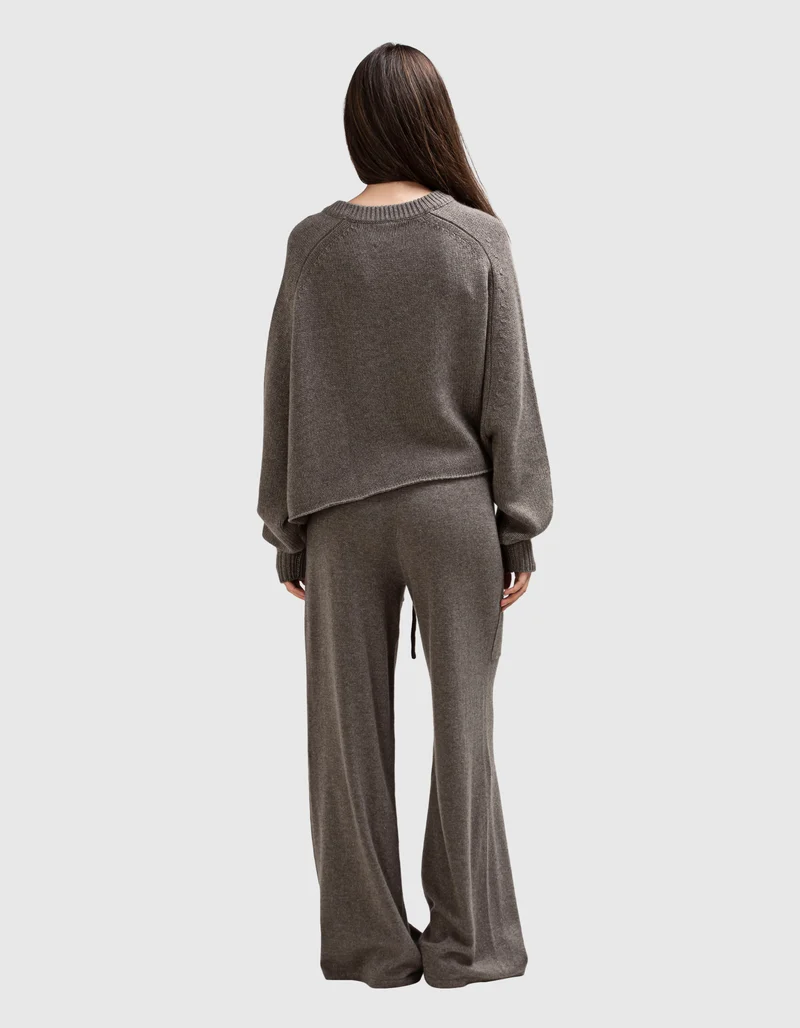 Oversize Kaschmir-Pullover Karine mit Rundhalsausschnitt
