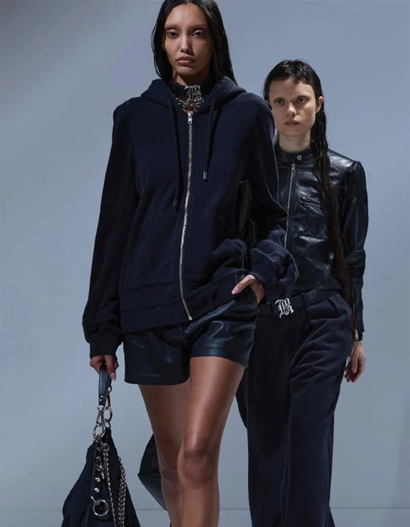 Zipper-Hoodie Elongated
