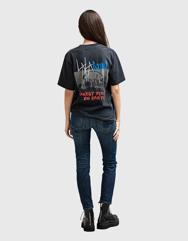 Bedrucktes T-Shirt La La Land im Vintage-Stil