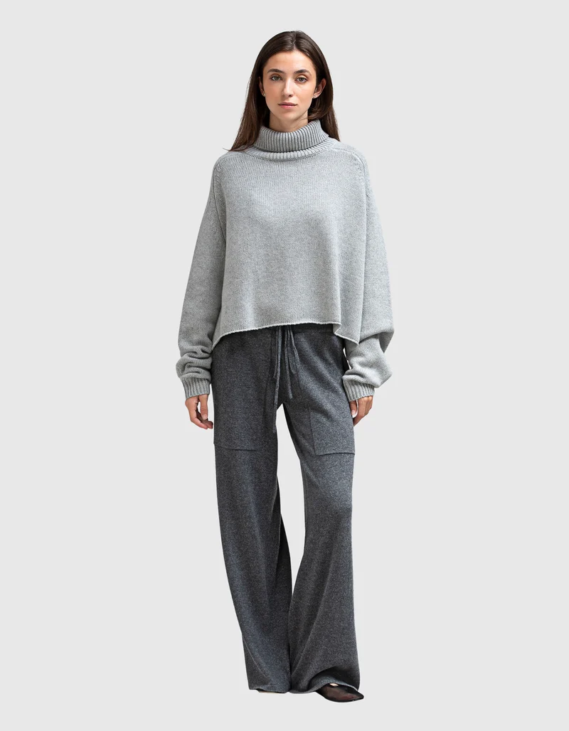 Cropped Oversize Kaschmir-Pullover Cathie