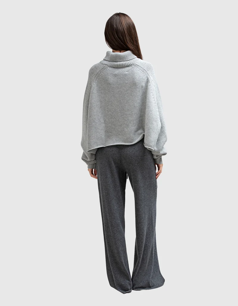 Cropped Oversize Kaschmir-Pullover Cathie