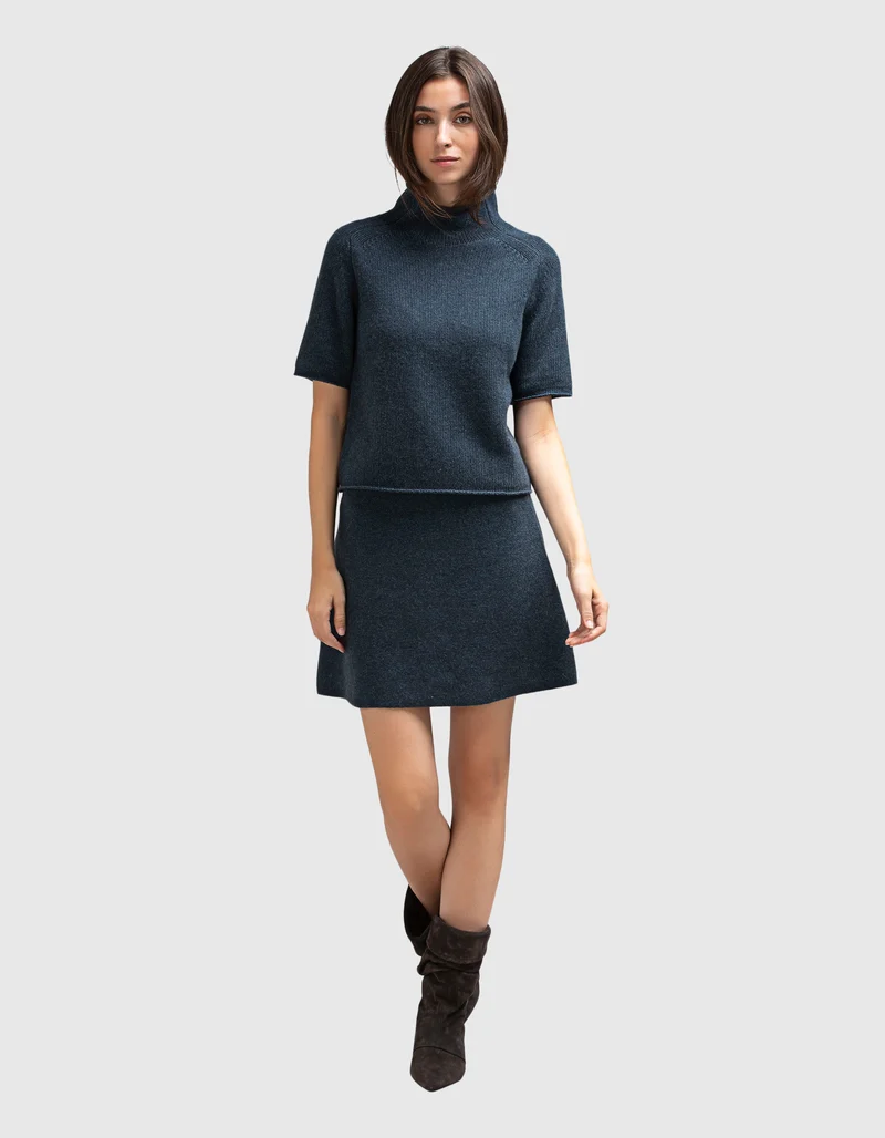 Kurzarm-Kaschmir-Pullover Fride