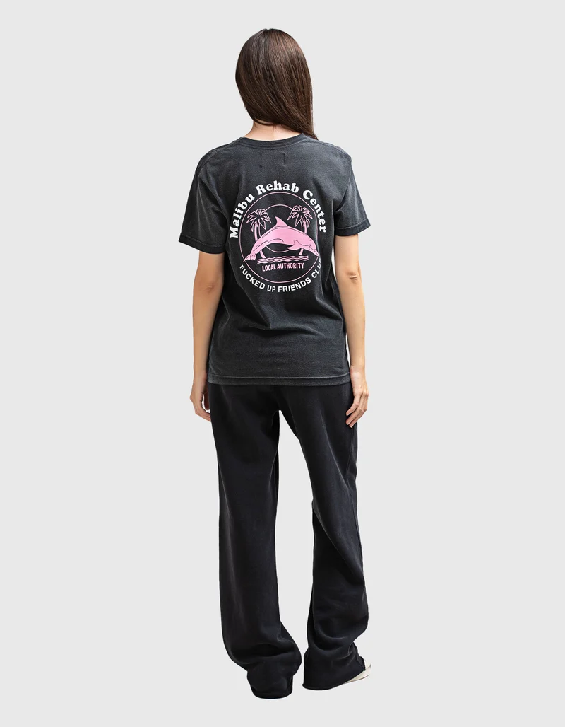 Bedrucktes T-Shirt Malibu Rehab im Vintage-Look