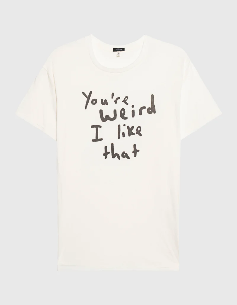 Bedrucktes T-Shirt You're Weird I like that Boy T