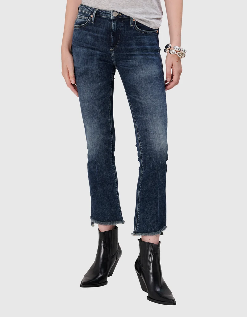 Kick Flare Jeans Halle mit offenem Saum