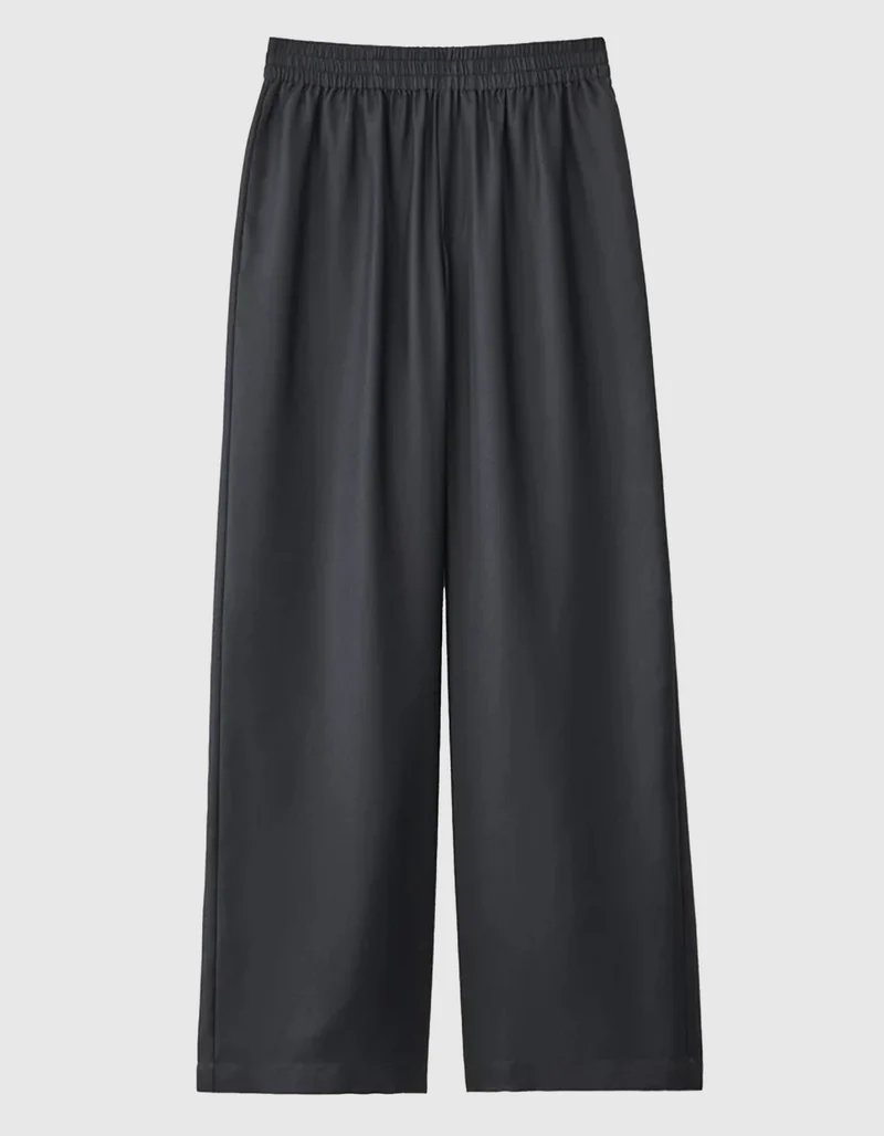 Wide-Leg Seiden-Hose