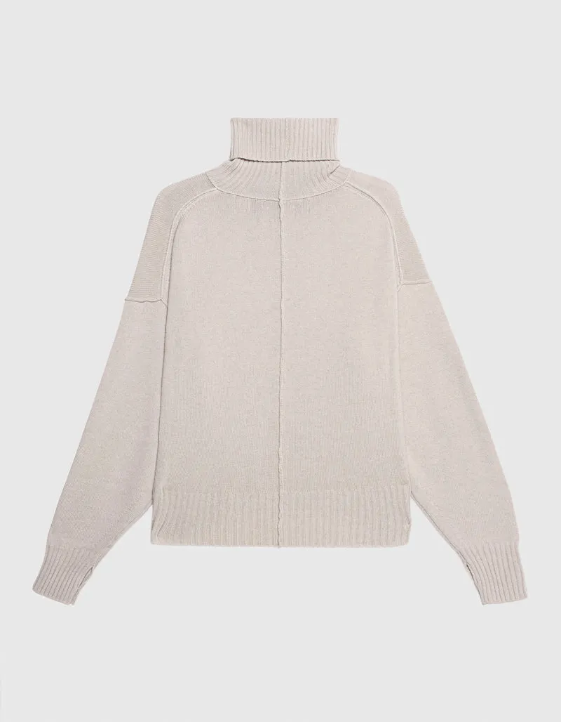 Oversize Rollkragen-Kaschmirpullover