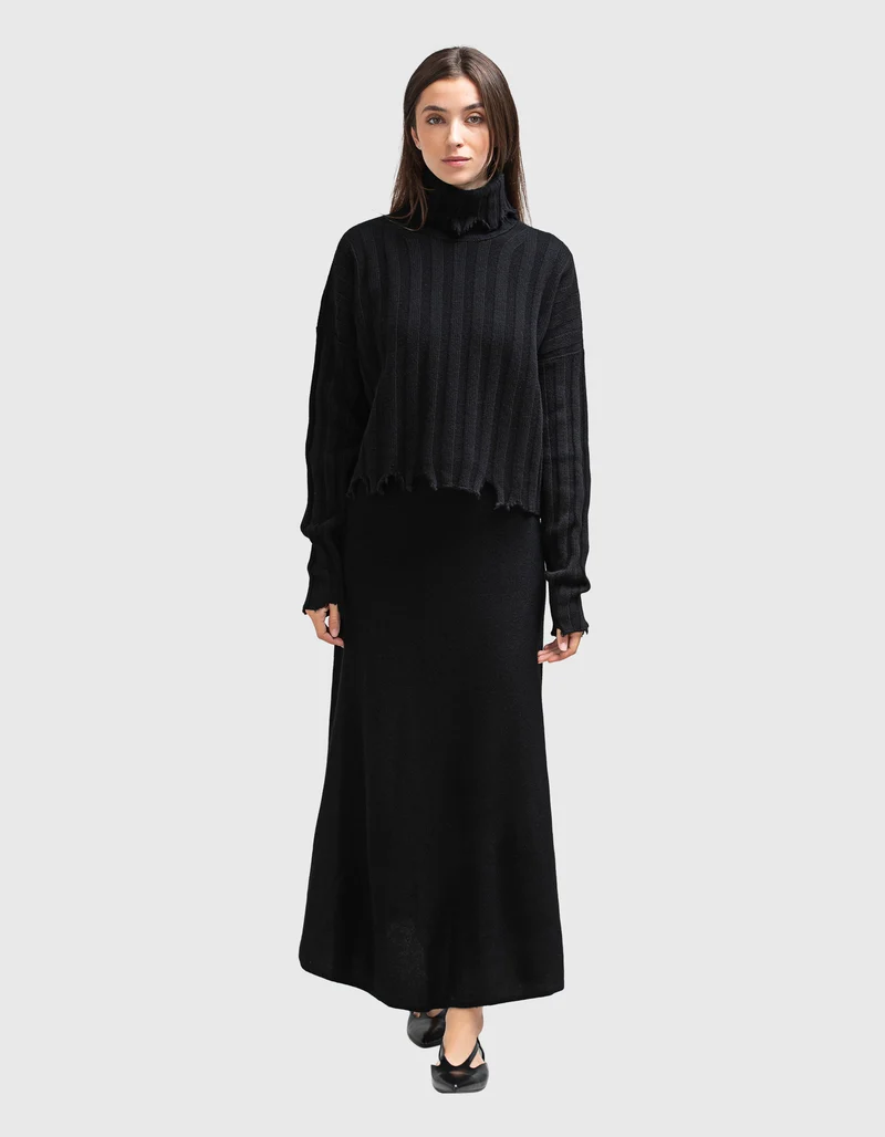 Oversize Destroyed Kaschmir-Woll-Mix Pullover