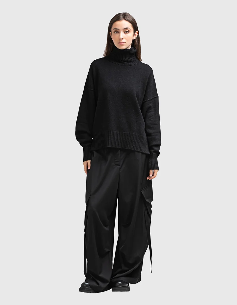 Oversize Kaschmir-Rollkragenpullover