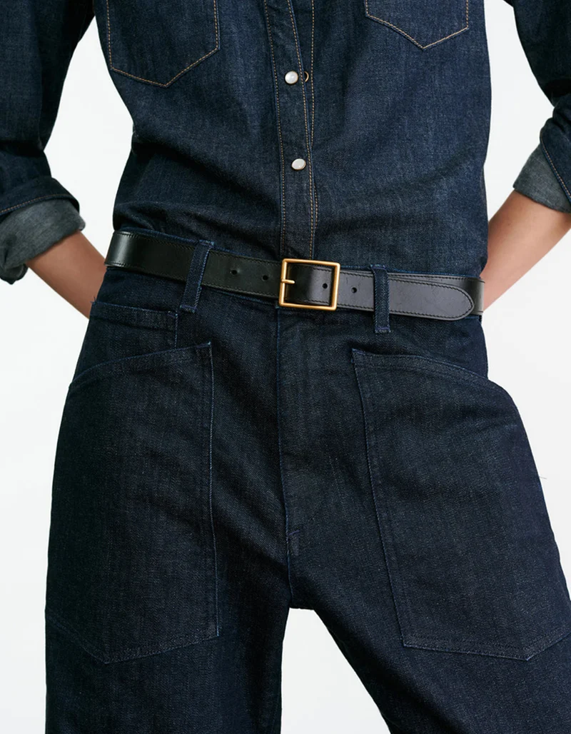 Mid-Rise Barrel-Leg Jeans Shon