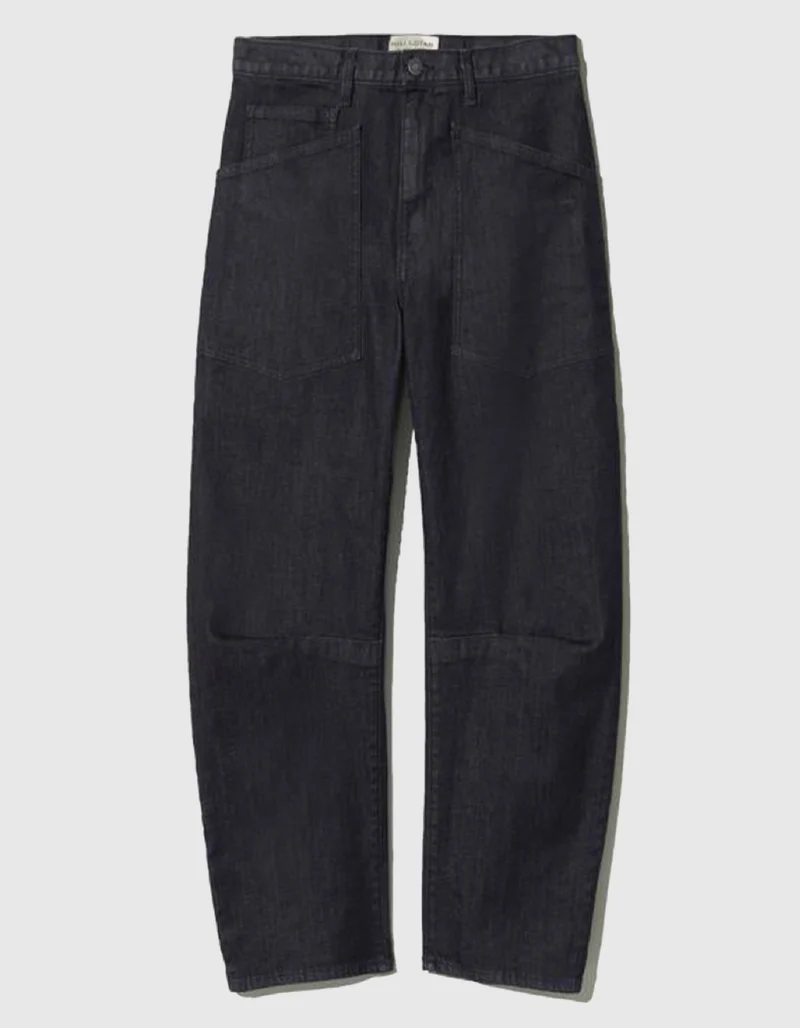 Mid-Rise Barrel-Leg Jeans Shon