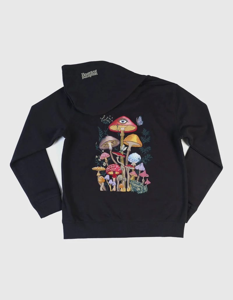 Bestickter Zipper Hoodie Mushroom