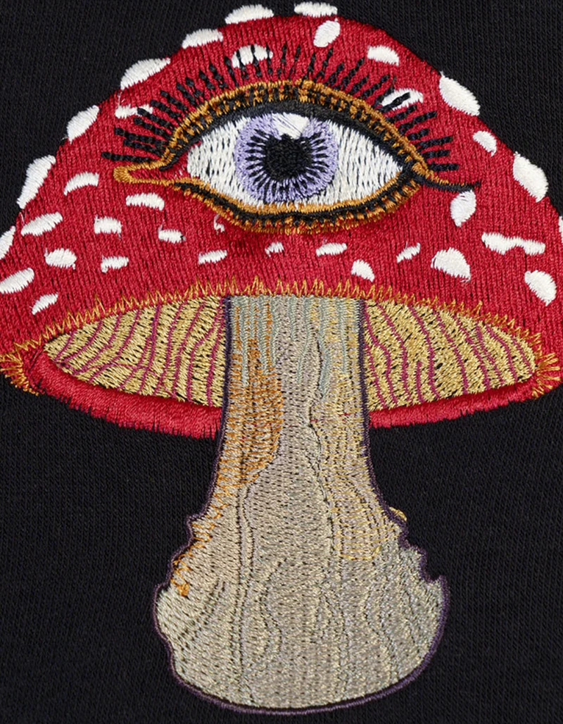 Bestickter Zipper Hoodie Mushroom